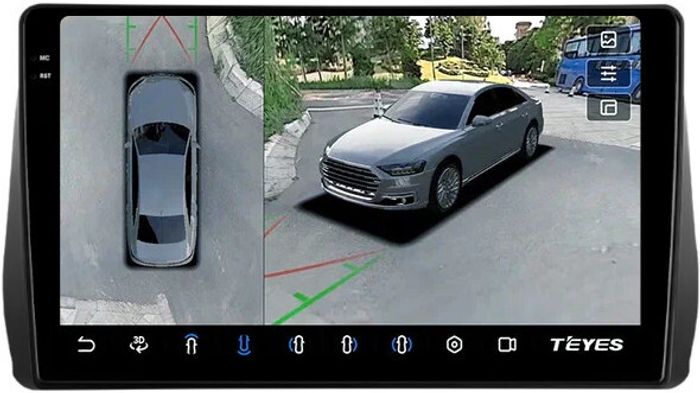 Магнитола для Toyota Wish 2 2009-2017 - Teyes CC3-2K-360 на Android 10, Быстрая, 2K QLED, CarPlay, 4G SIM-слот, 4 камеры в комплекте