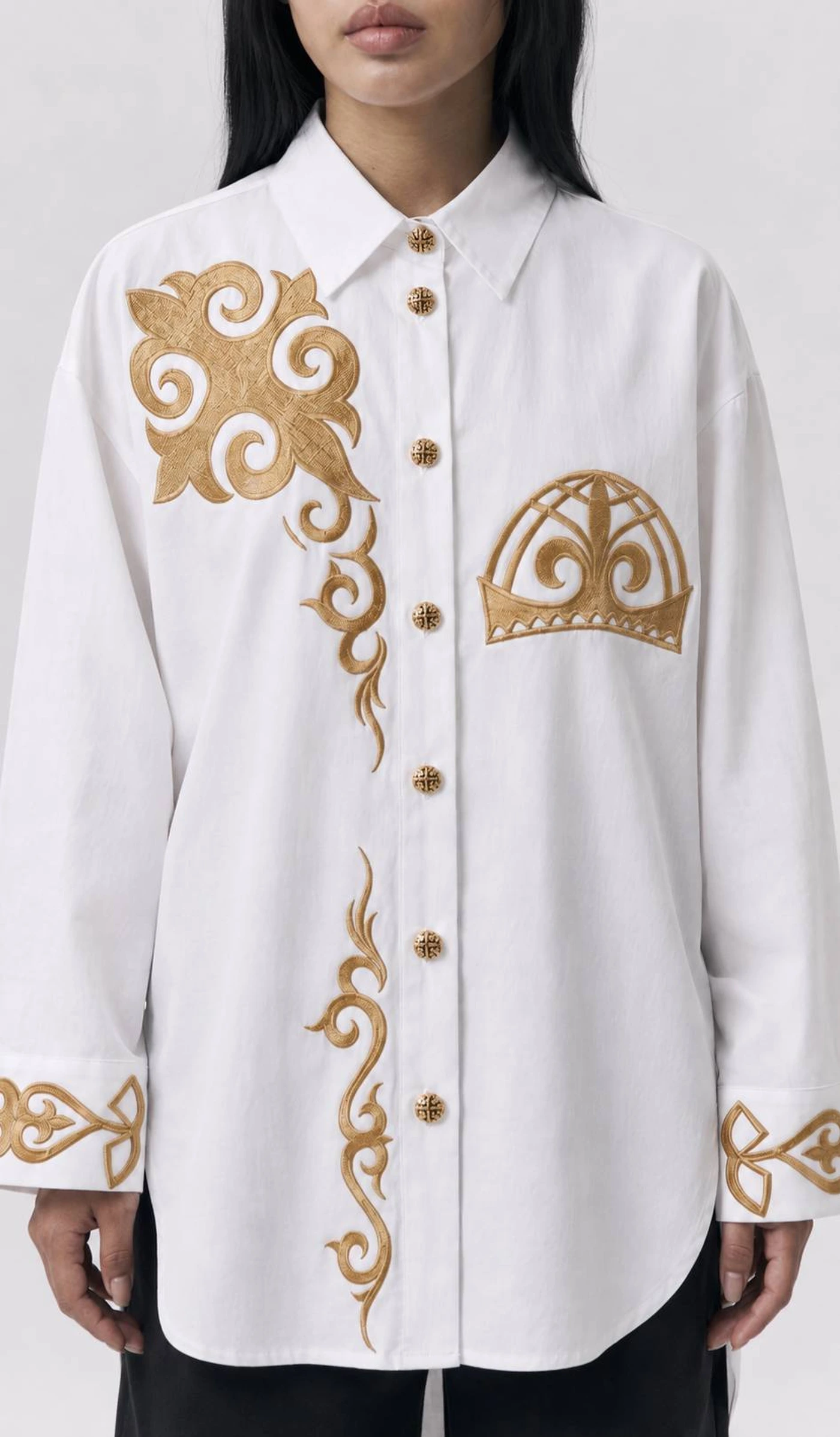 AQ / GOLD ORNAMENT SHIRT