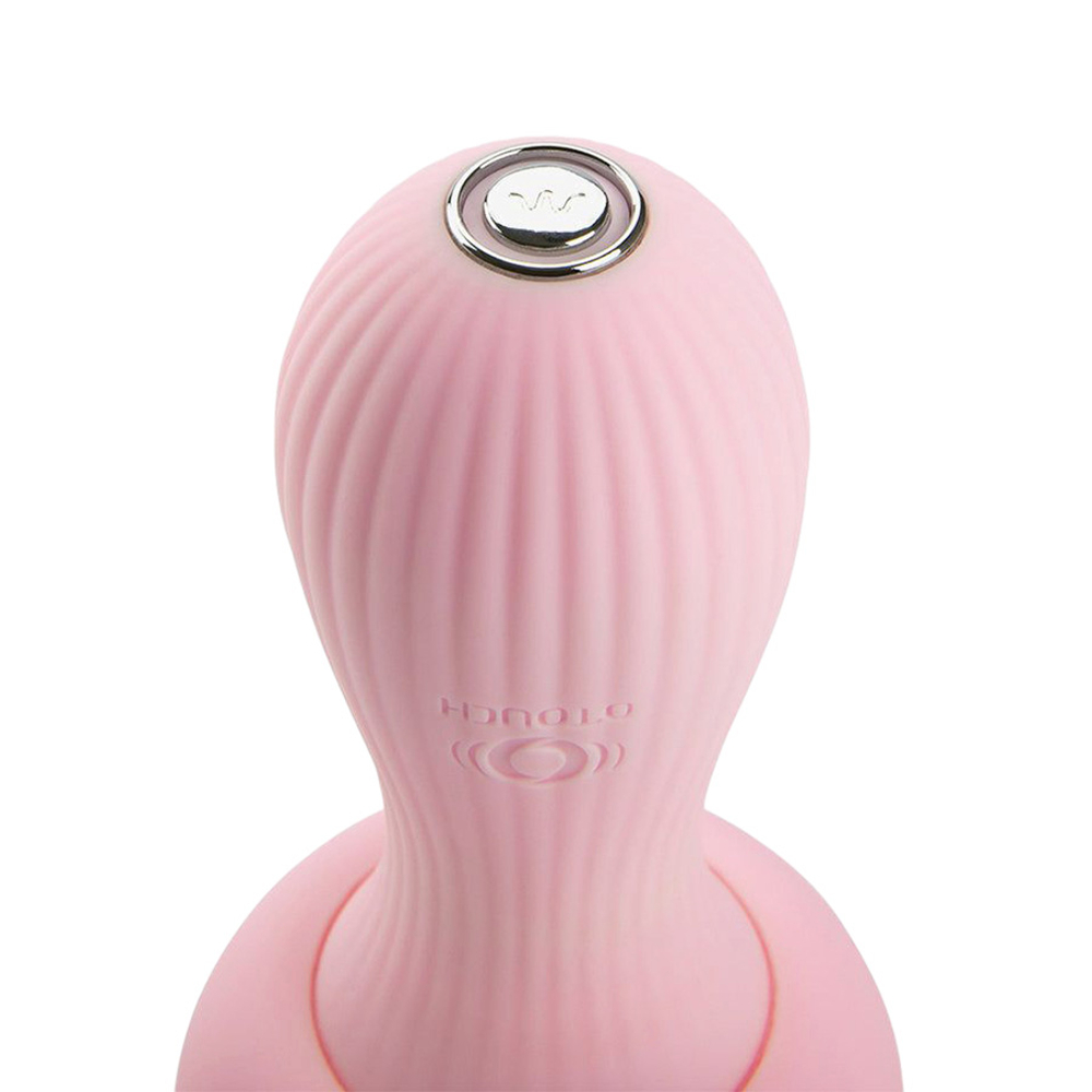Розовый клиторальный мини-вибратор 12см в форме гриба Otouch Clitoral Vibrator Mushroom Pink