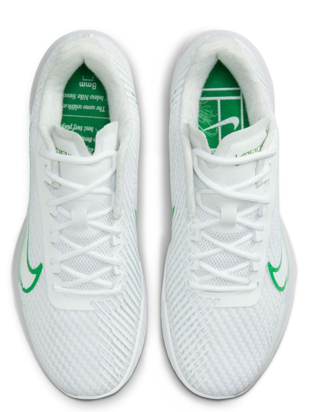 Женские Кроссовки теннисные Nike Zoom Vapor 11 - white/kelly green