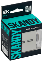 SKANDY Розетка USB A+A 3,1А SK-R15B бежевый IEK
