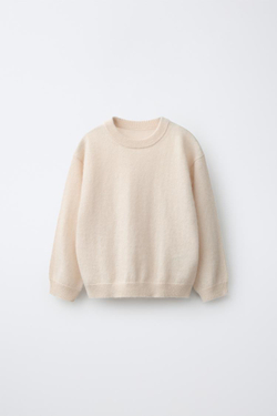 ZARA СВИТЕР ИЗ 100% КАШЕМИРА, ЭКРЮ