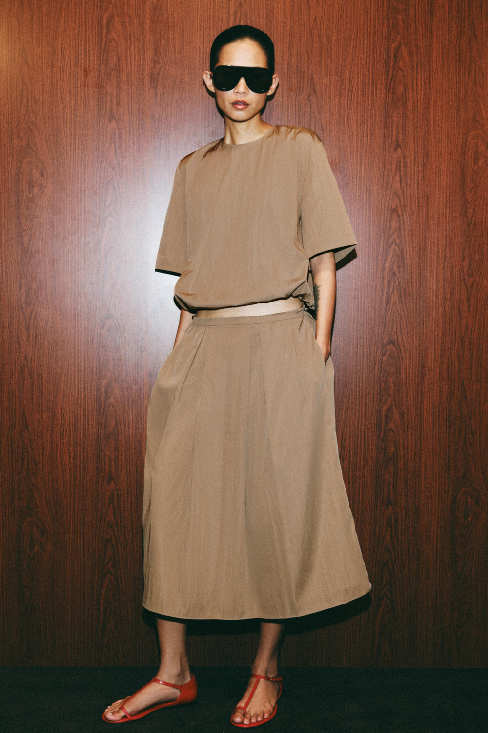 ЮБКА МИДИ СО СКЛАДКАМИ — ZW COLLECTION — ZARA