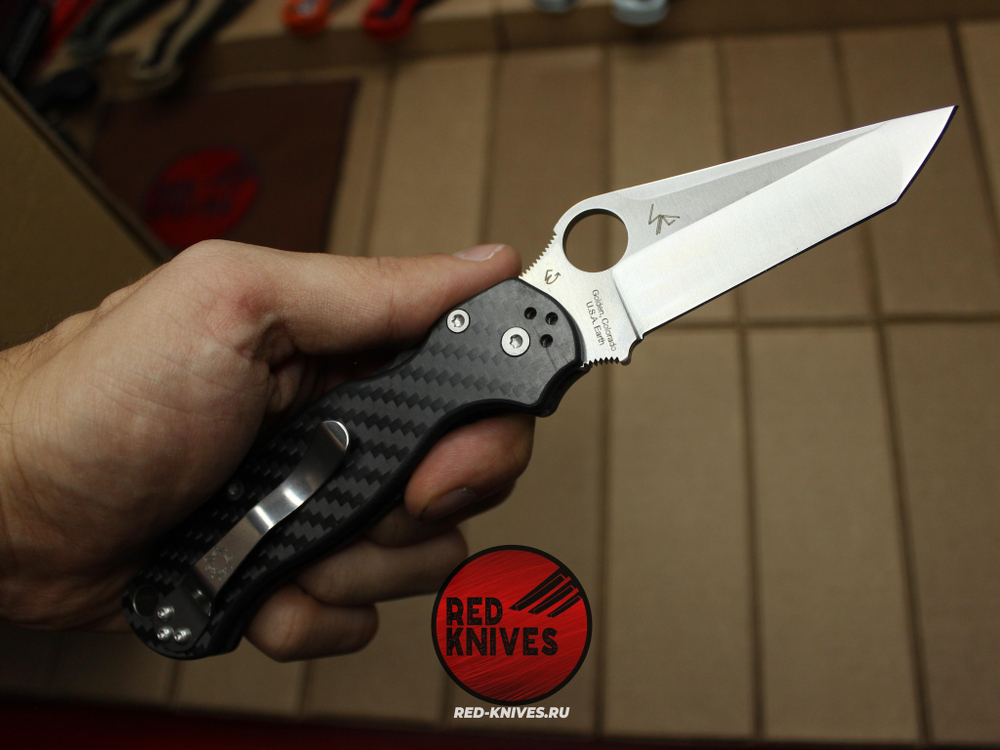 Нож Spyderco Paramilitary 2 Tanto Carbon - карбон рукоять, клинок сатин RK/490