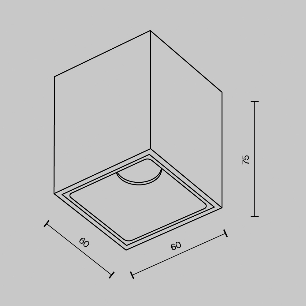 Накладной светодиодный светильник Maytoni Alfa LED C065CL-8W4K-SQ-WB