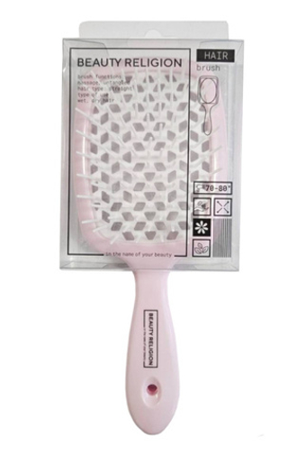 BEAUTY RELIGION Расческа для волос мульти НЕЖНО-РОЗОВЫЙ/БЕЛЫЙ Multi Brush Soft Pink/white, 1 шт