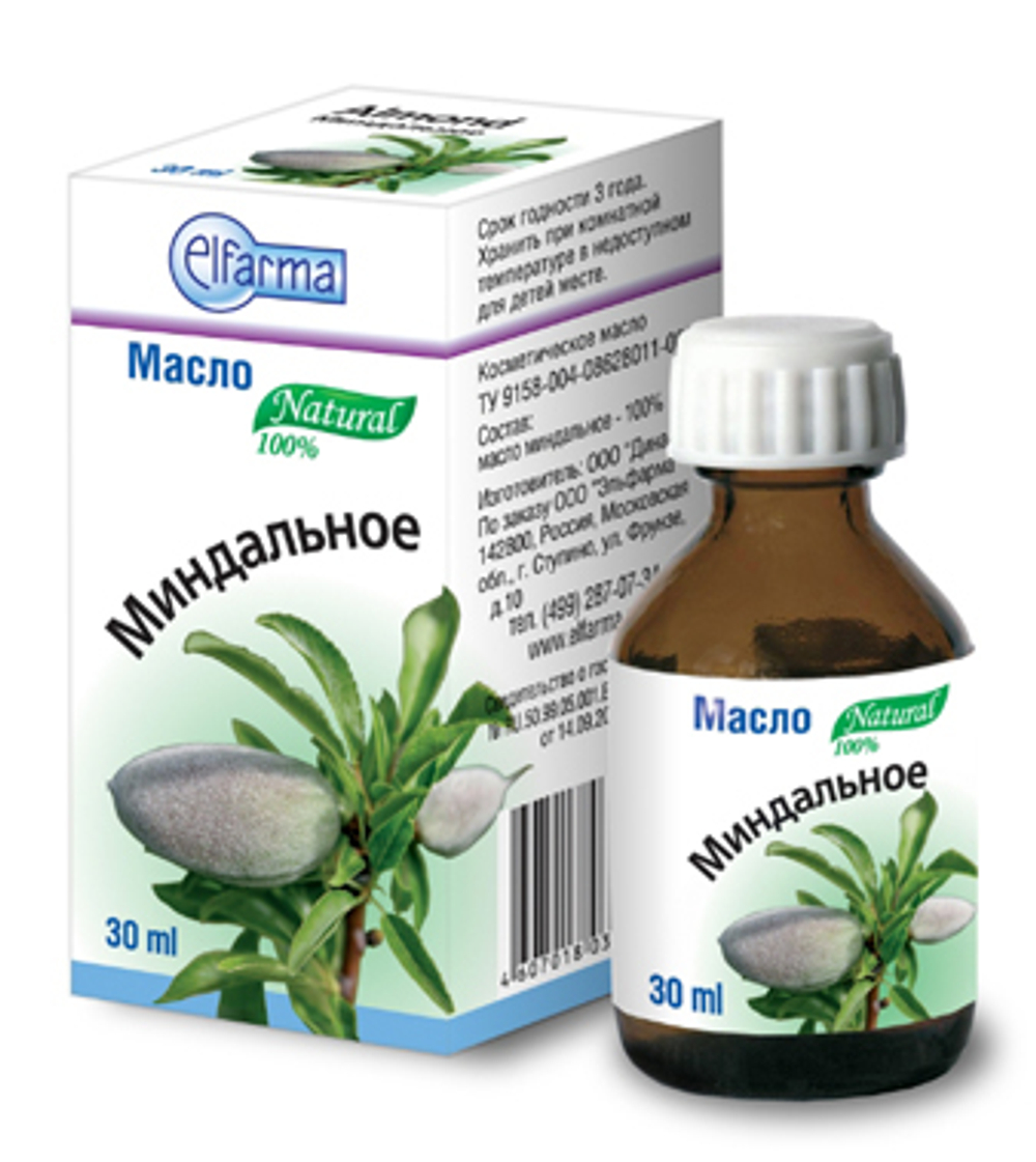 Масло косметическое миндальное, 30 мл