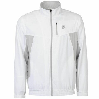 Мужская теннисная кофта Prince Full Zip Warm-Up Jacket - белый