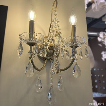 Хрустальный настенный светильник Е14 Montana AP2 золото Crystal Lux