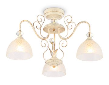 Потолочная люстра 3*Е27 TR3055/3 BG/GD/FR бежевый/золото/белый матовый Traditional Ambrella