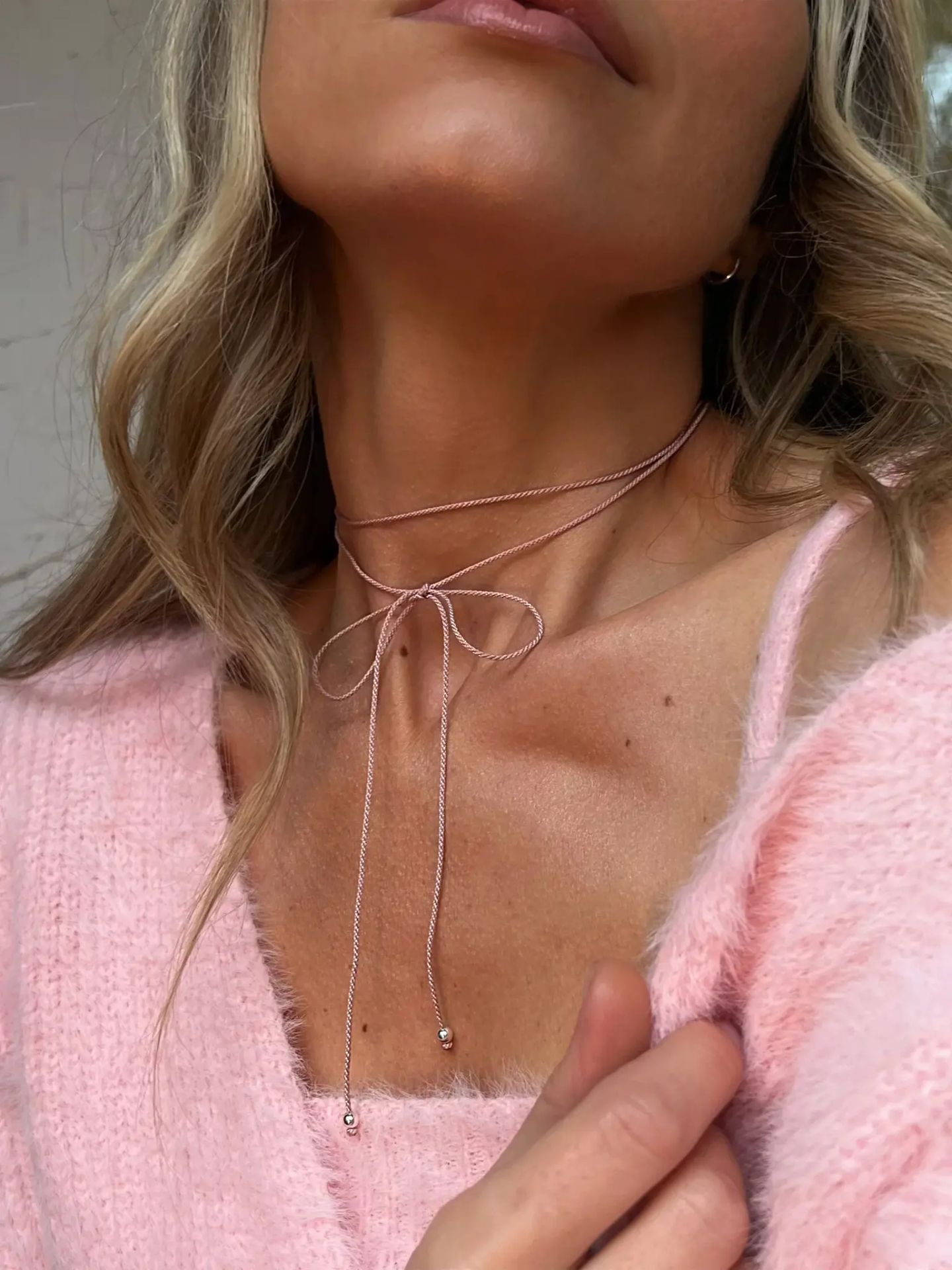 Плетеный шнурок, розовый / Pink
