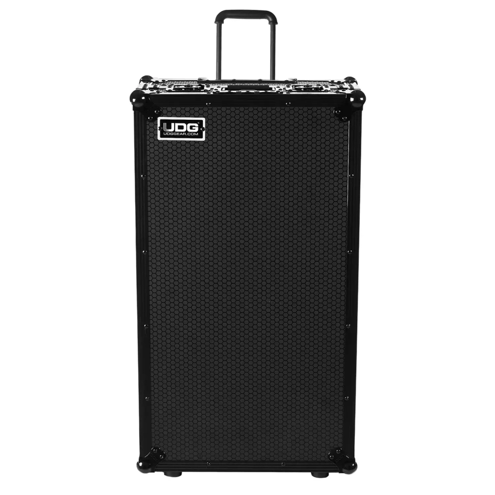 Кейс UDG Ultimate Flight Case Single Turntable Battle/ PLX-CRSS12 & 10"/12" Mixer Black Plus (Laptop Shelf, Trolley & Wheels)