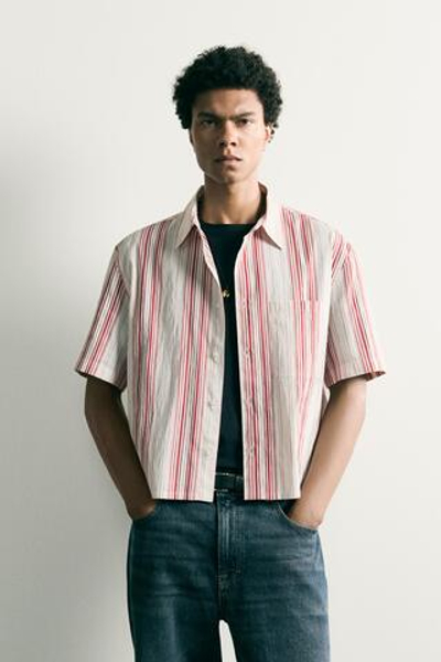 РУБАШКА BOXY FIT В ПОЛОСКУ — ZARA · 6176/860