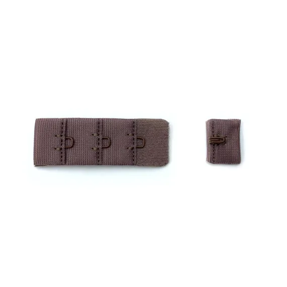 Застежка с крючками кофе 1 ряд (цв. 738), 19*55 мм