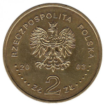 2 злотых 2003 год, Польша. Станислав Лещинский (1704-1709, 1733-1736). Польские короли UNC
