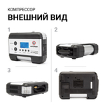 Цифровой компрессор AUTOPROFI с тестором аккум