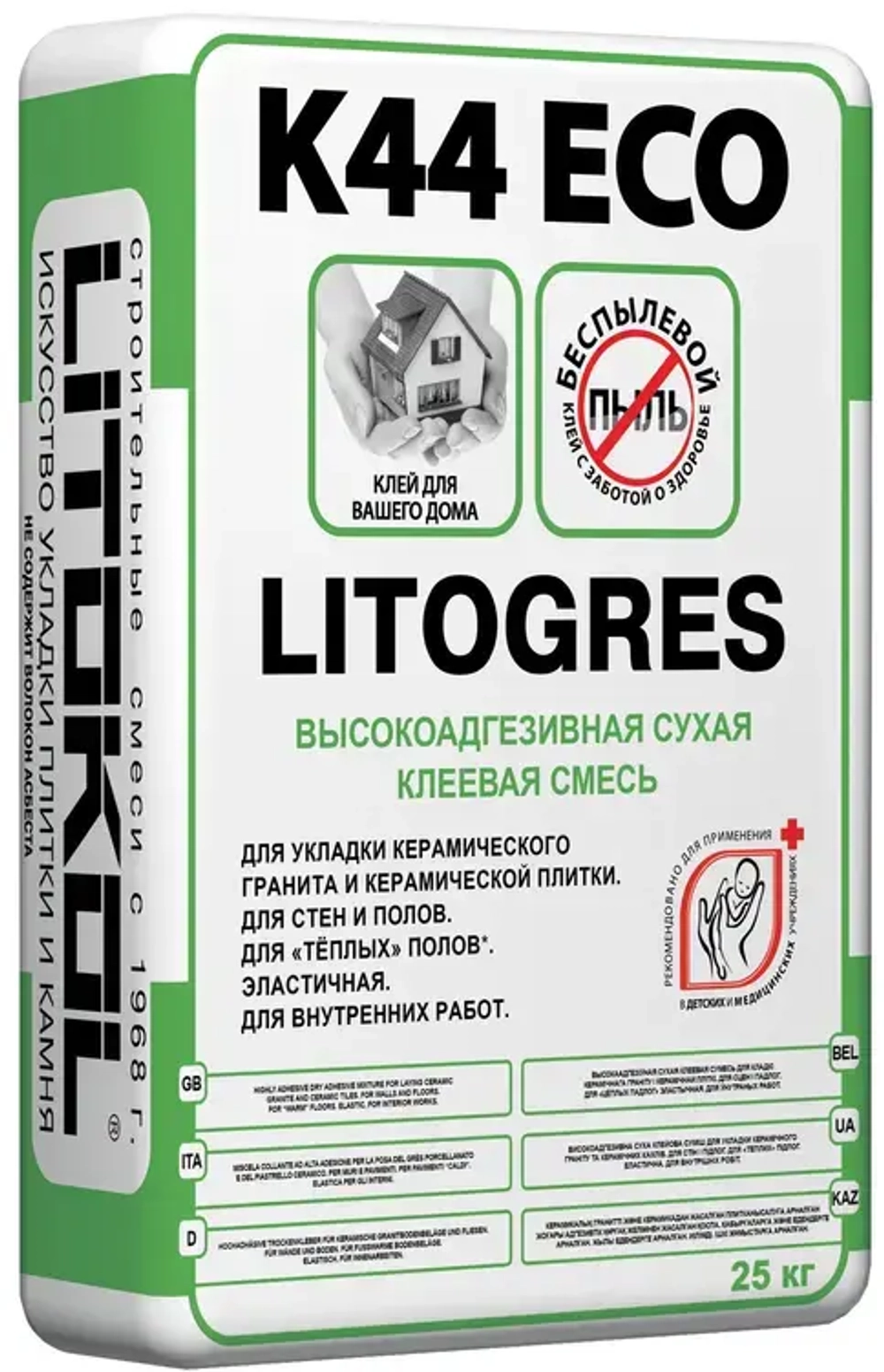 Клеевая смесь Litokol K44 Eco высокоадгезивная сухая клеевая смесь 25 кг