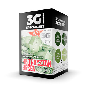 AK Interactive 4BO Russian Green Modulation Set 3G, 4 краски