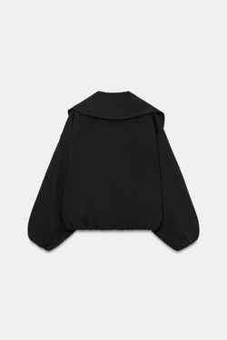 ZARA КОРОТКАЯ КУРТКА С ПРЯЖКОЙ — ZW COLLECTION, ЧЕРНЫЙ