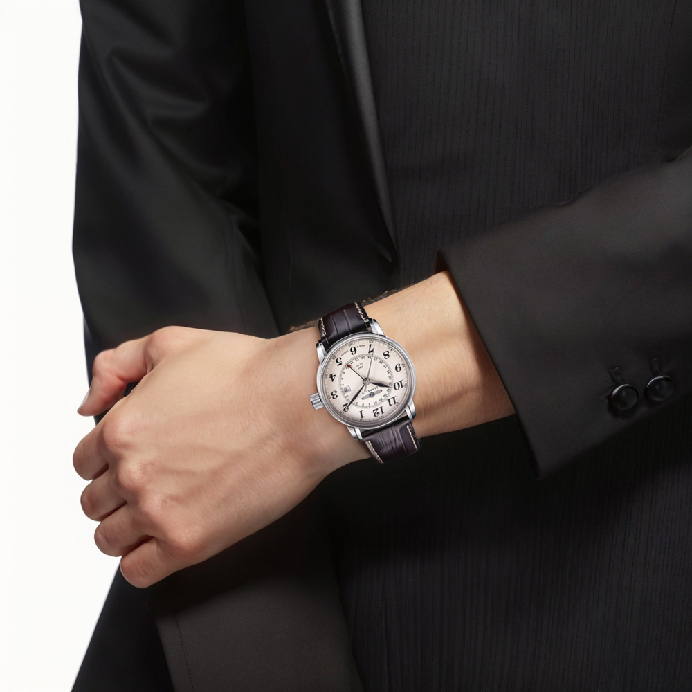 ZEPPELIN Piaget Collection Quartz Movement Men"s Watches Watch White Dial Stainless Steel Case