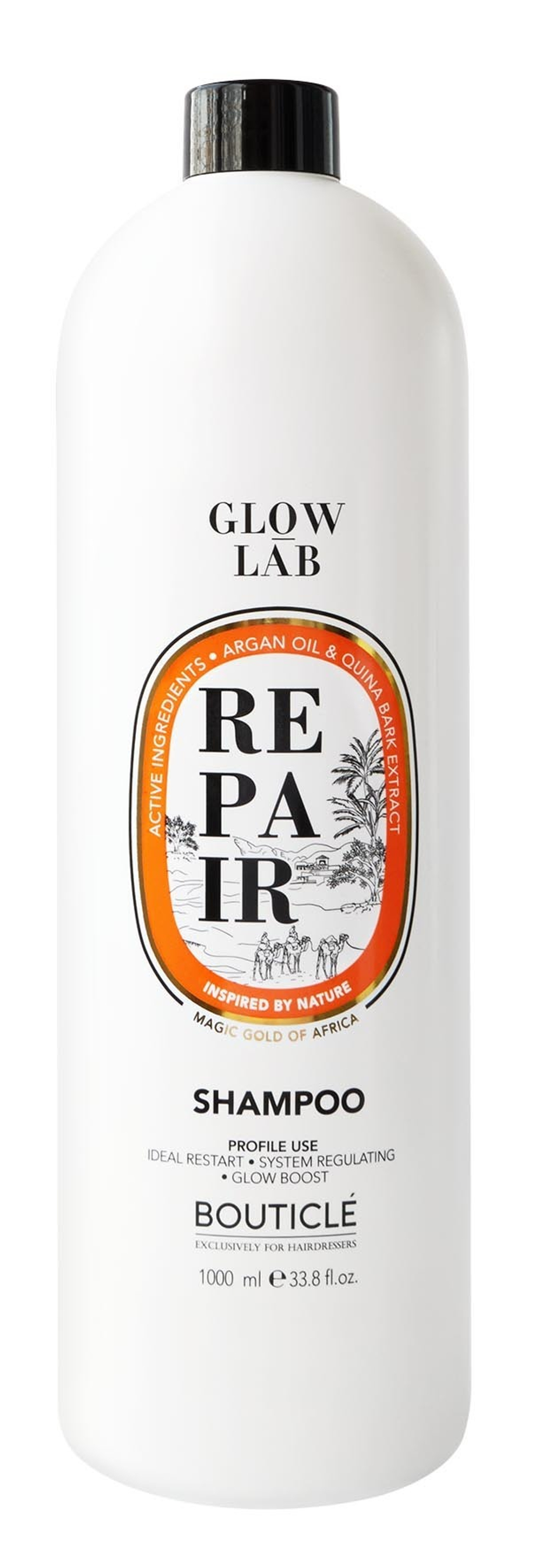Восстанавливающий шампунь придающий сияние - Bouticle Glow Lab Argan Repair Illuminating Shampoo 1000 мл