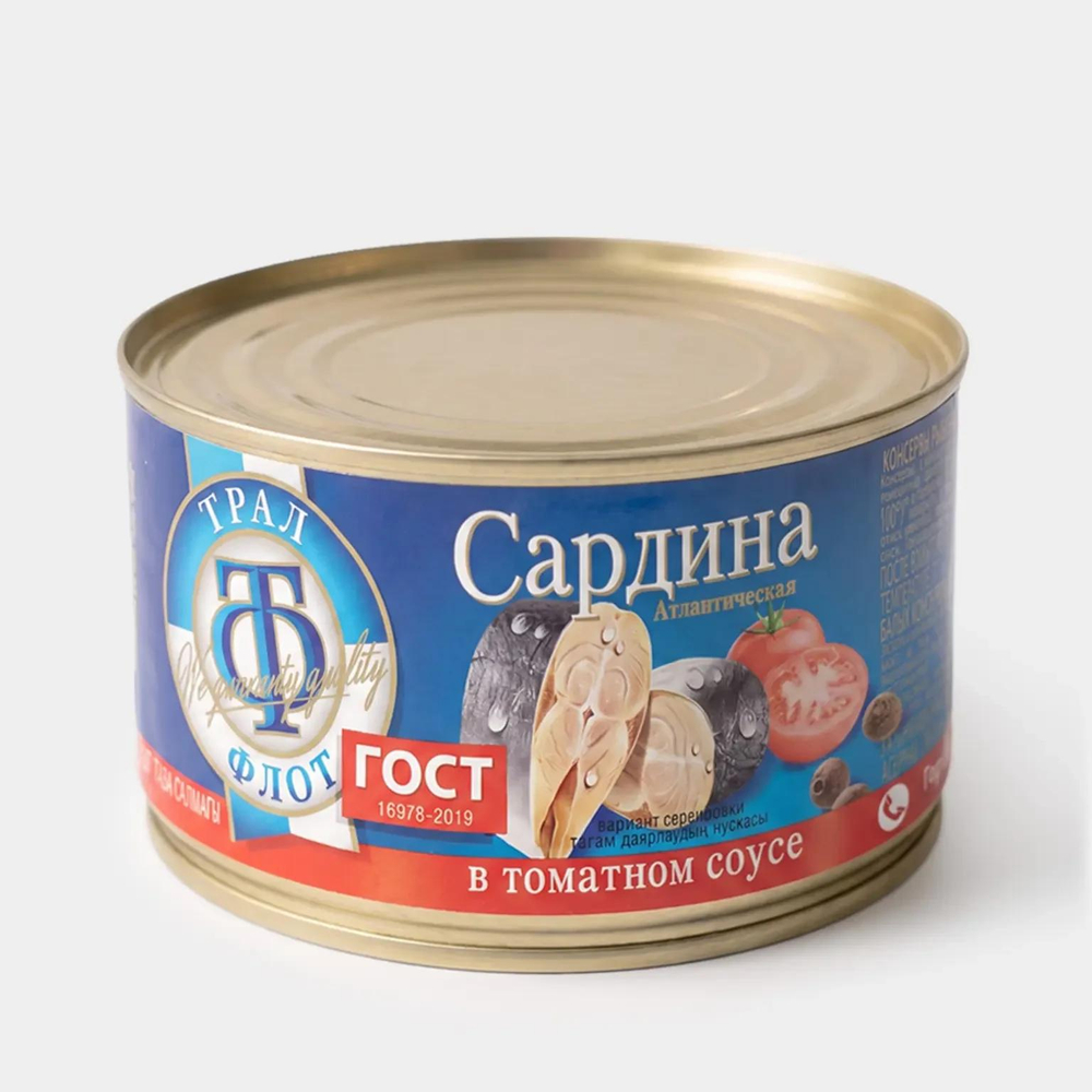 Скумбрия в томатном соусе «Трал Флот», 240 г