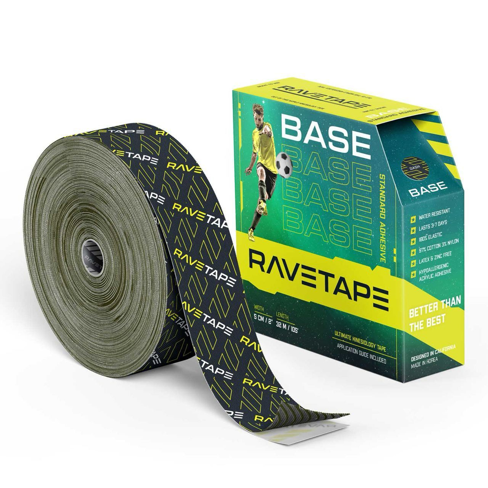 32/ Кинезиотейп RaveTape BASE 5×32 — DASH [Logo]