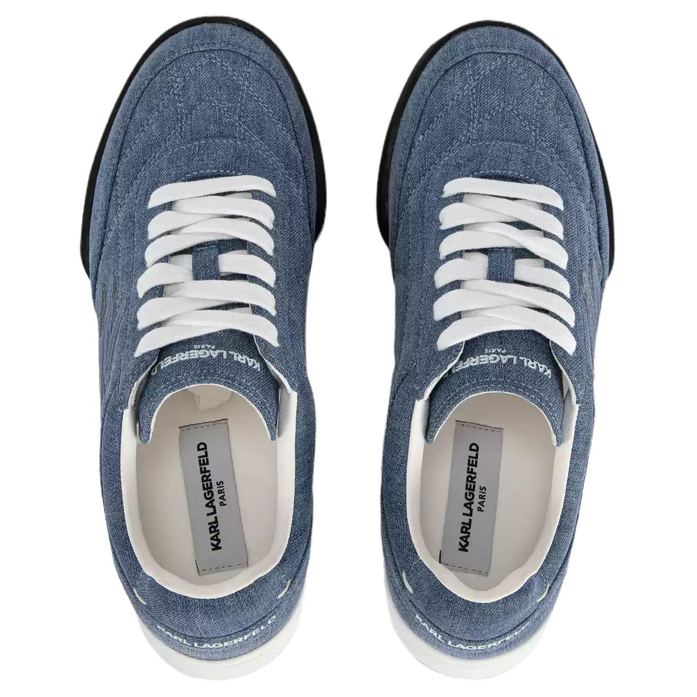 KARL LAGERFELD Low top Canvas Shoes 1.8cm Women"s Blue