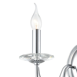 8034/2W CLASSI LN26 000 металл/стекло, хром/прозрачный Бра E14 2*40W 220V INCANTO
