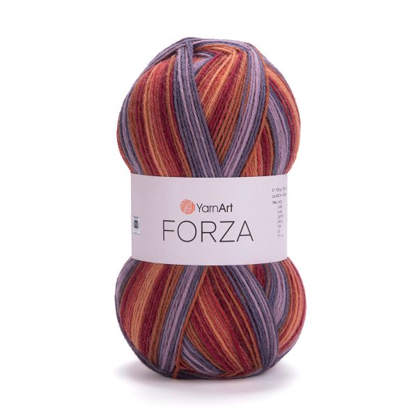Пряжа YarnArt (ЯрнАрт) Forza / уп.5 мот. по 100 г, 420 м, 2503 секционный