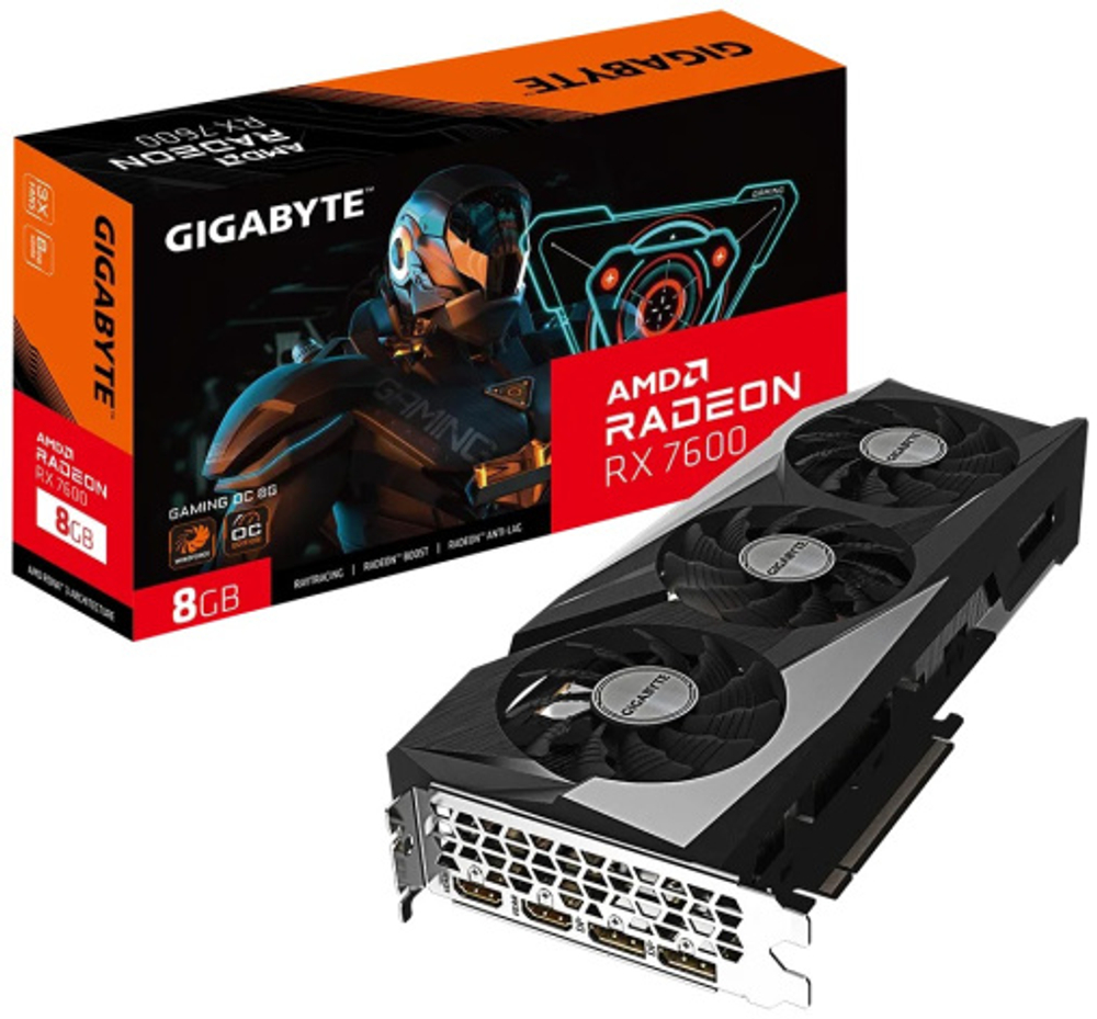 Видеокарта GIGABYTE Radeon RX 7600 (GV-R76GAMING OC-8GD)