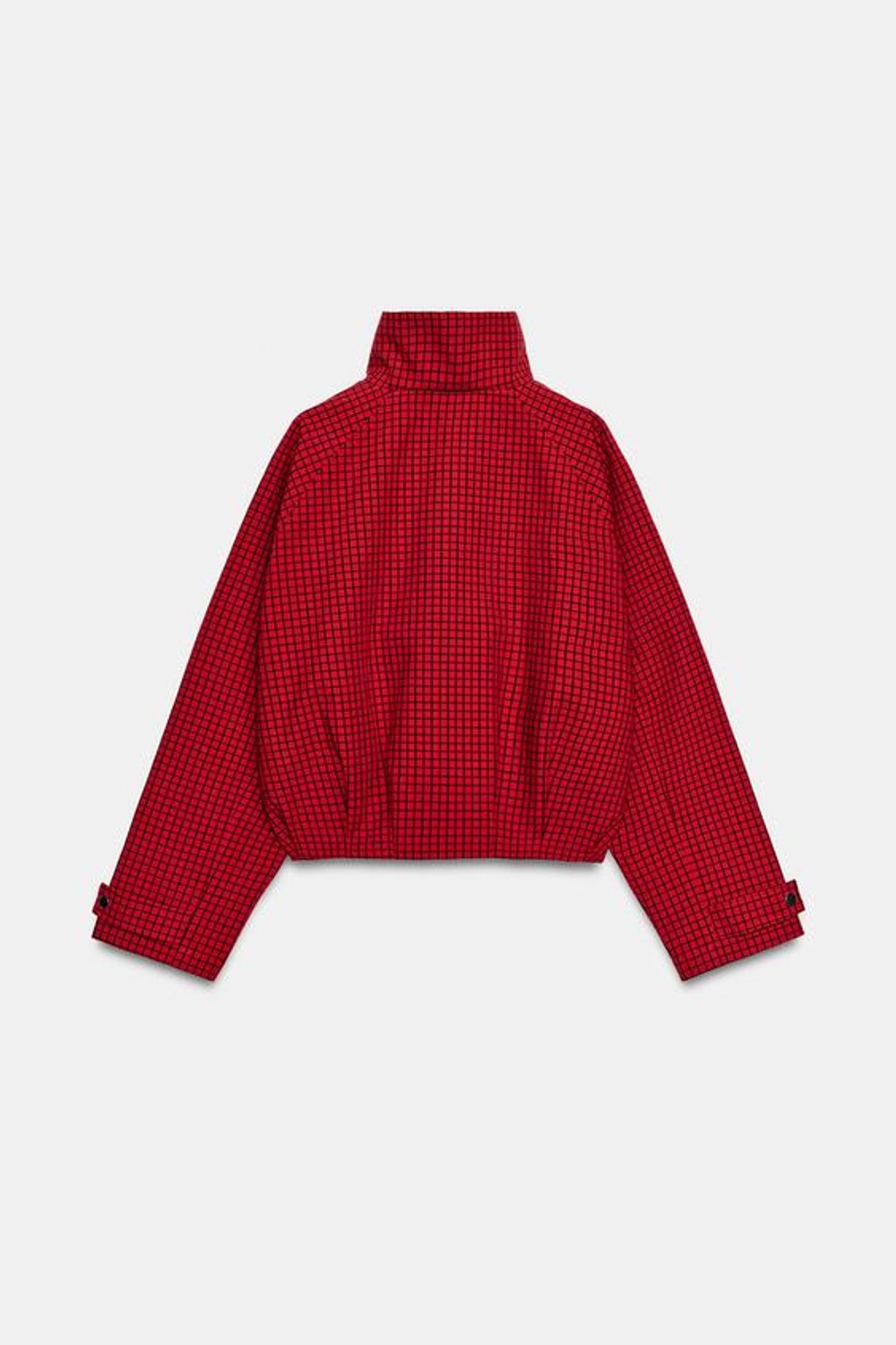 ZARA БОМБЕР В КЛЕТКУ, КРАСНЫЙ