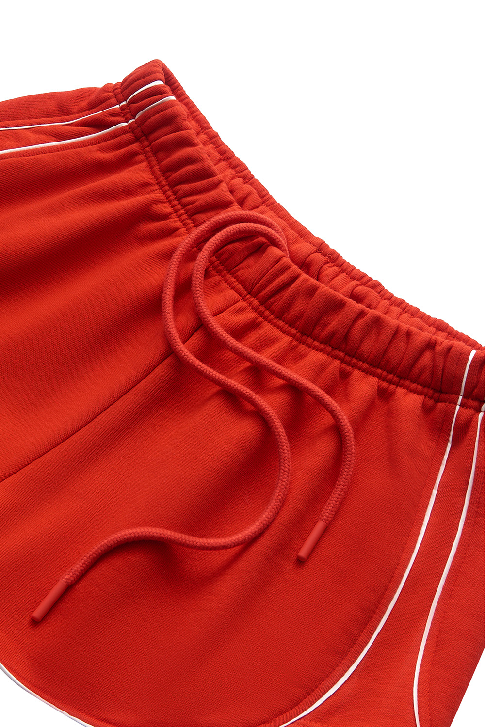 Шорты из футера с принтом и кантом ATHLEISURE Морковь