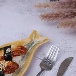 Блюдо для подачи 21*9 см h2 см емкость для закусок Fish Pearl Blue Frutti di Mare P.L. [1]