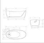 Ванна Солид Серфейс (Solid Surface) Vincea VBT-6S03MW, 1700*800*630, белый матовый, щелевой перелив,