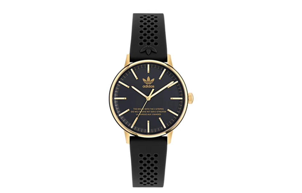 Adidas Originals Wrist Watch Quartz Movement Silicone Strap 38mm Black Dial Unisex