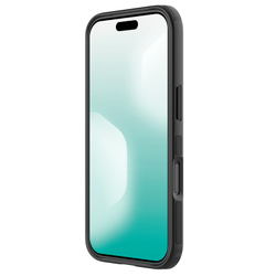 Противоударный чехол черного цвета от Nillkin для смартфона iPhone 17 Pro, серия Super Frosted Shield Pro