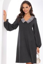 Платье "Искусство стиля" (темно-серое) П8296 LT Collection (Акция)