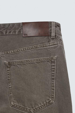 ZARA ДЖИНСЫ STRAIGHT FIT, ЗЕЛЕНЫЙ/СЕРЫЙ