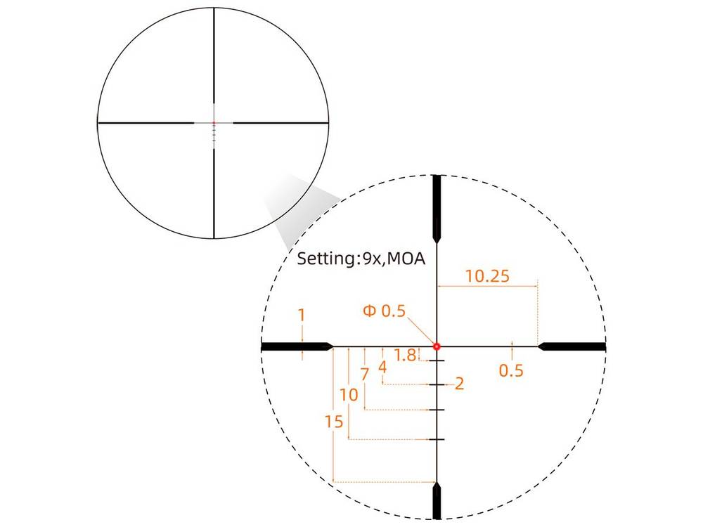 Оптический прицел Vector Optics Matiz 3-9x50 Fiber SFP Rifle Scope - фото 3