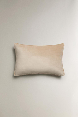ZARA HOME БАРХАТНЫЙ ЧЕХОЛ ДЛЯ ДЕКОРАТИВНОЙ ПОДУШКИ,БЕЖЕВЫЙ