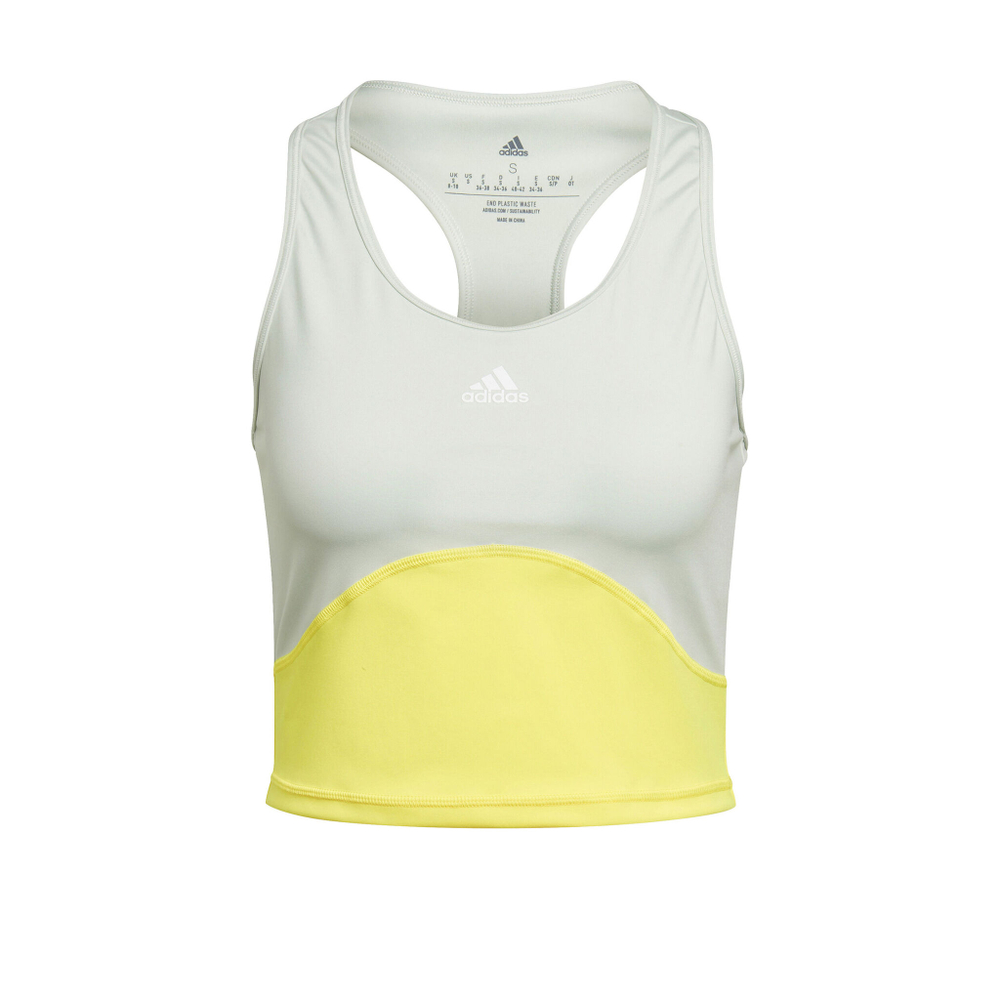 Женская теннисная майка adidas High Intensity Cropped Tank Top Women - Green