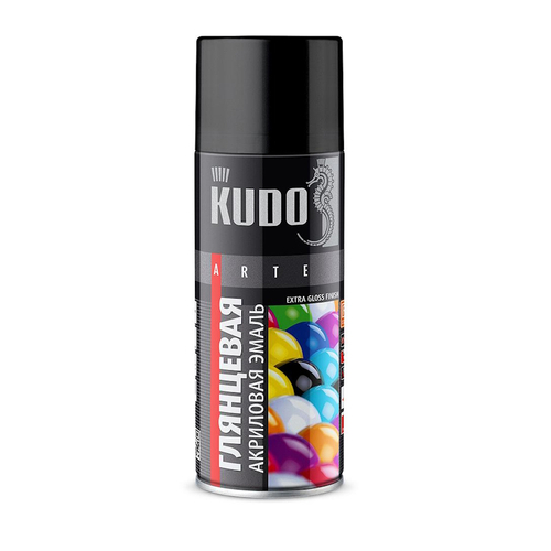 Эмаль аэроз. KUDO SATIN акрил.  алая  RAL3020  520мл