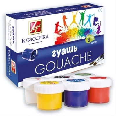 Гуашь 6 цветов 20 мл "Классика" (Луч)