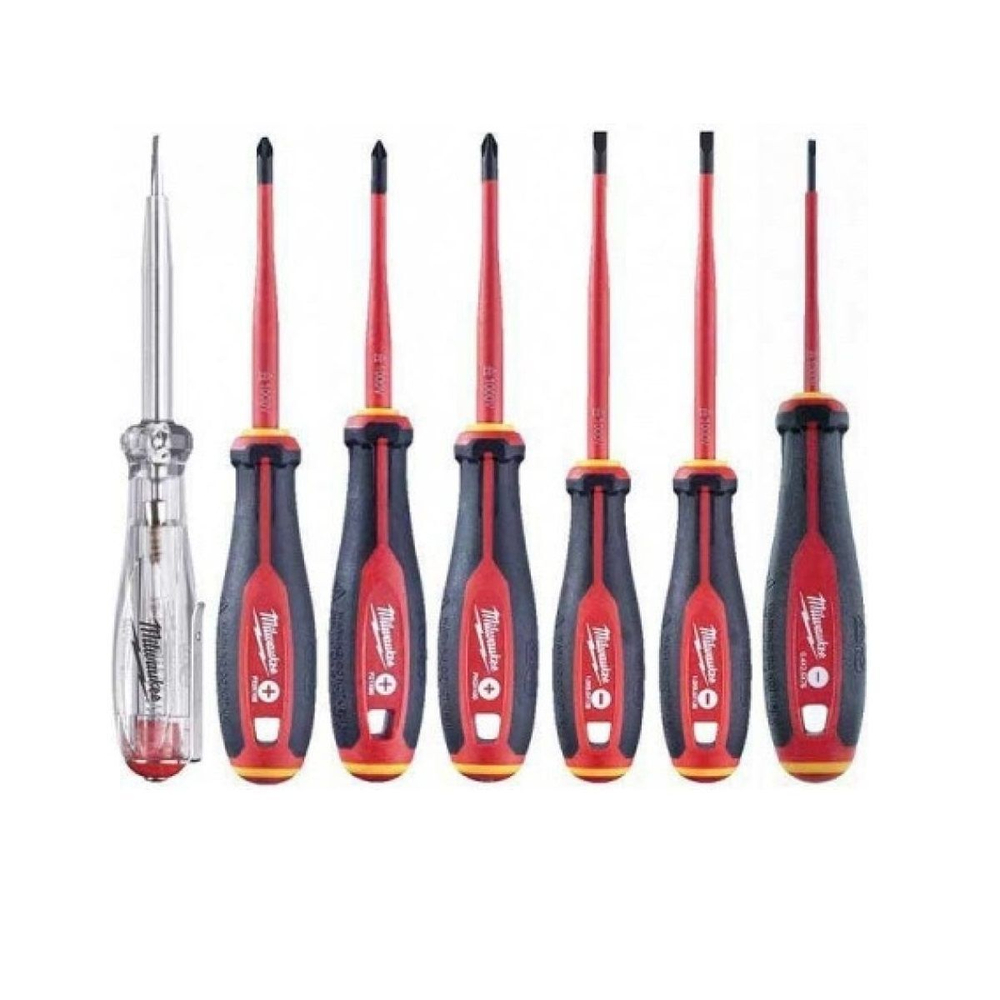 Набор трехгранных отверток Milwaukee VDE SL/PZ/PH + тестер напряжения 7 ед.