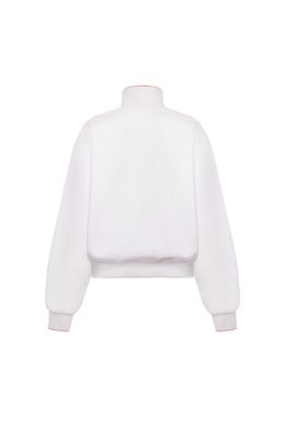 Толстовка на короткой молнии с принтом ATHLEISURE Белый