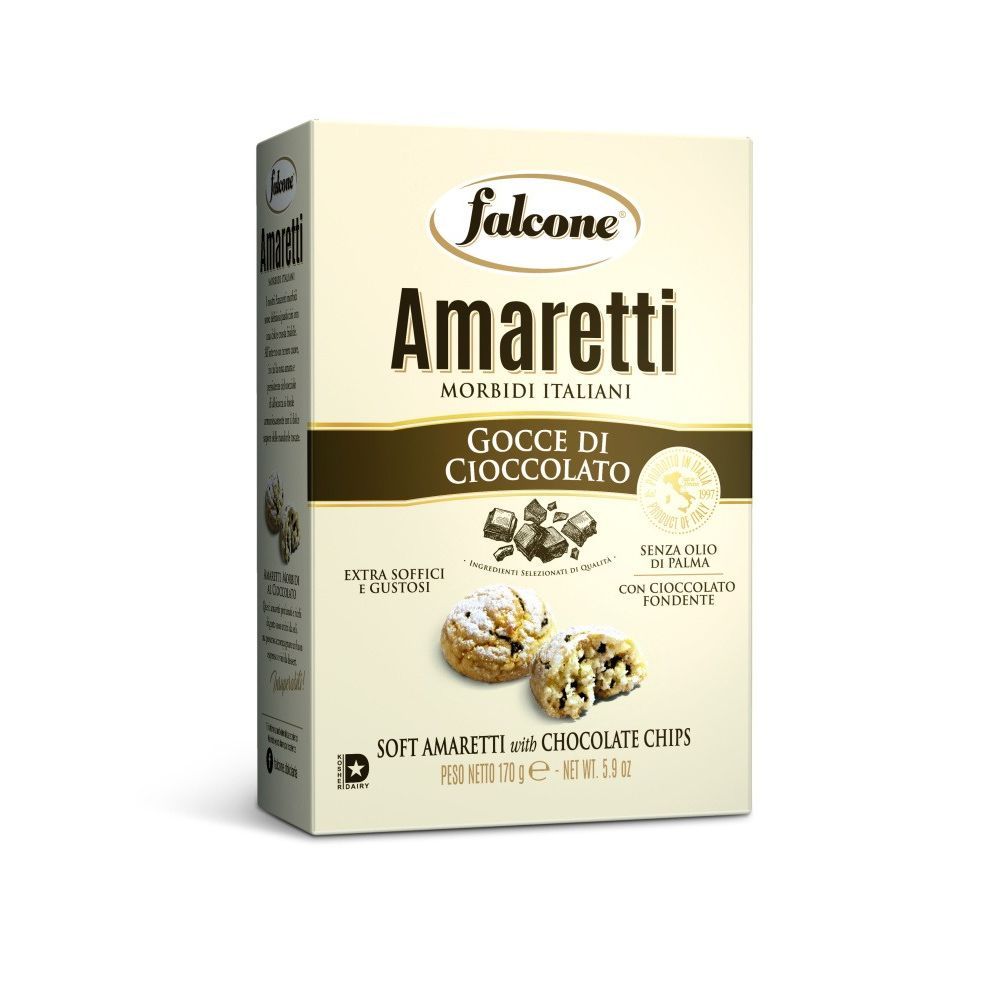 Печенье сахарное Falcone Amaretti с шоколадом 170гр