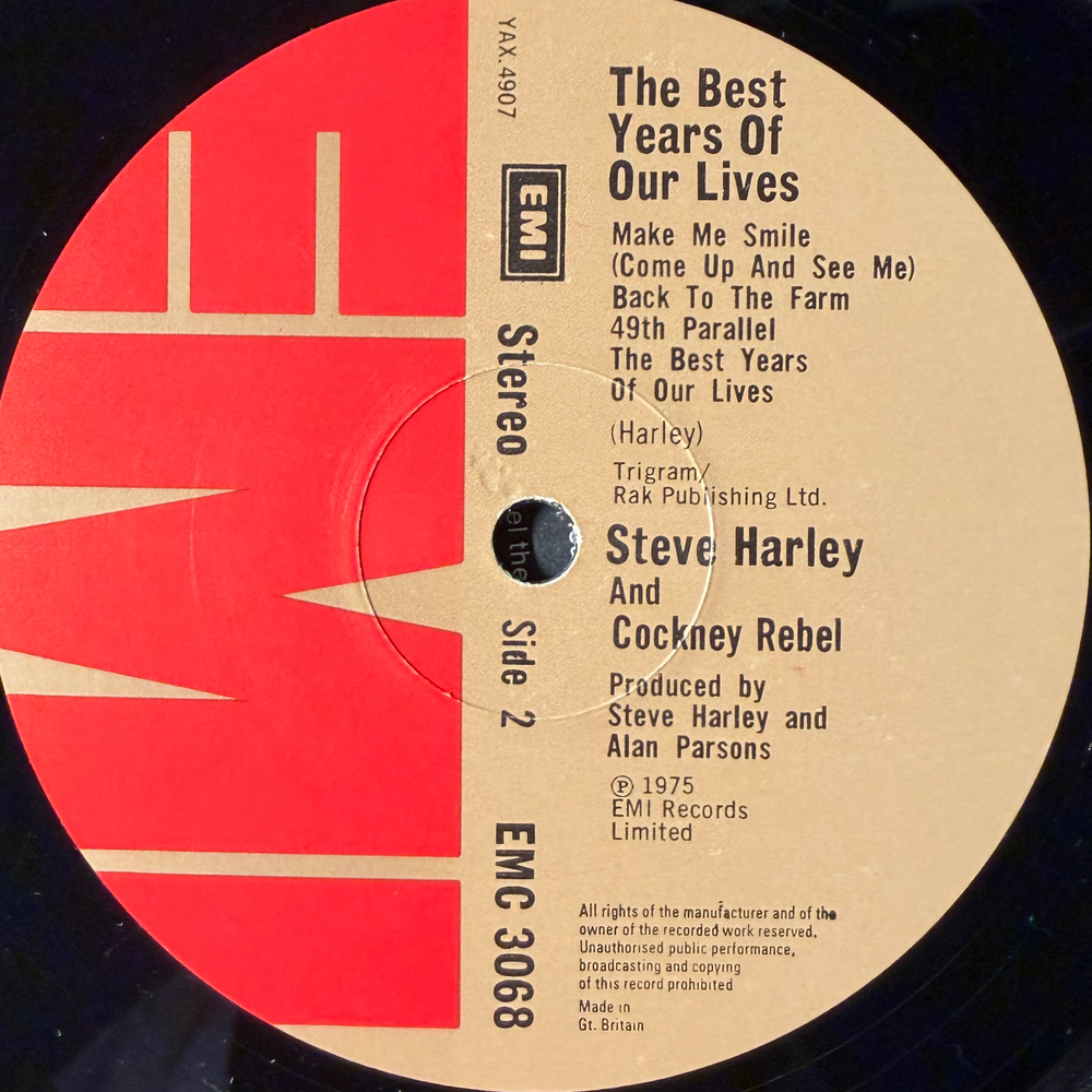 Steve Harley And Cockney Rebel ‎– The Best Years Of Our Lives (Англия 1975г.)