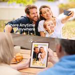 Цифровая фоторамка Arzopa D10 Brown Wi-Fi, 10,1-дюймовый сенсорный экран IPS, разрешение 1280x800