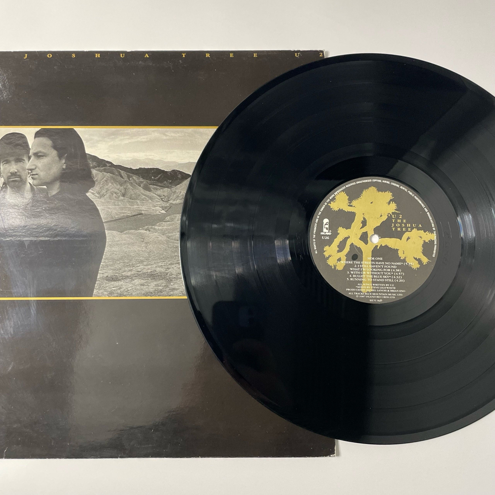 Винтажная виниловая пластинка LP U2 The Joshua Tree (Швеция 1987)